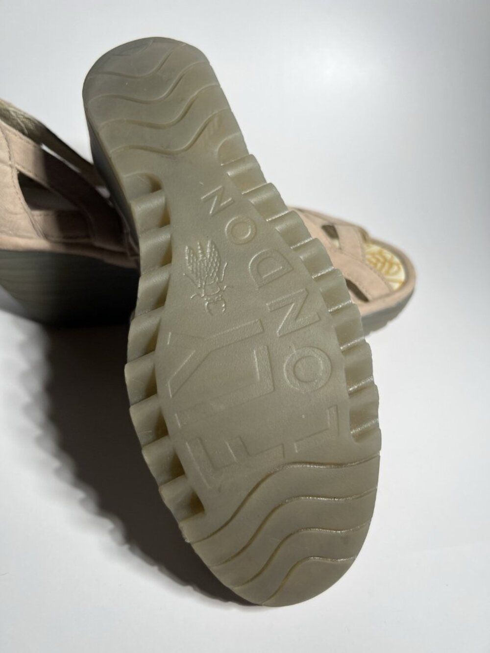 Fly London Yadi Leather Wedge Shoes Olive Green Women’s EU 38 US 7.5 - Picture 11 of 14
